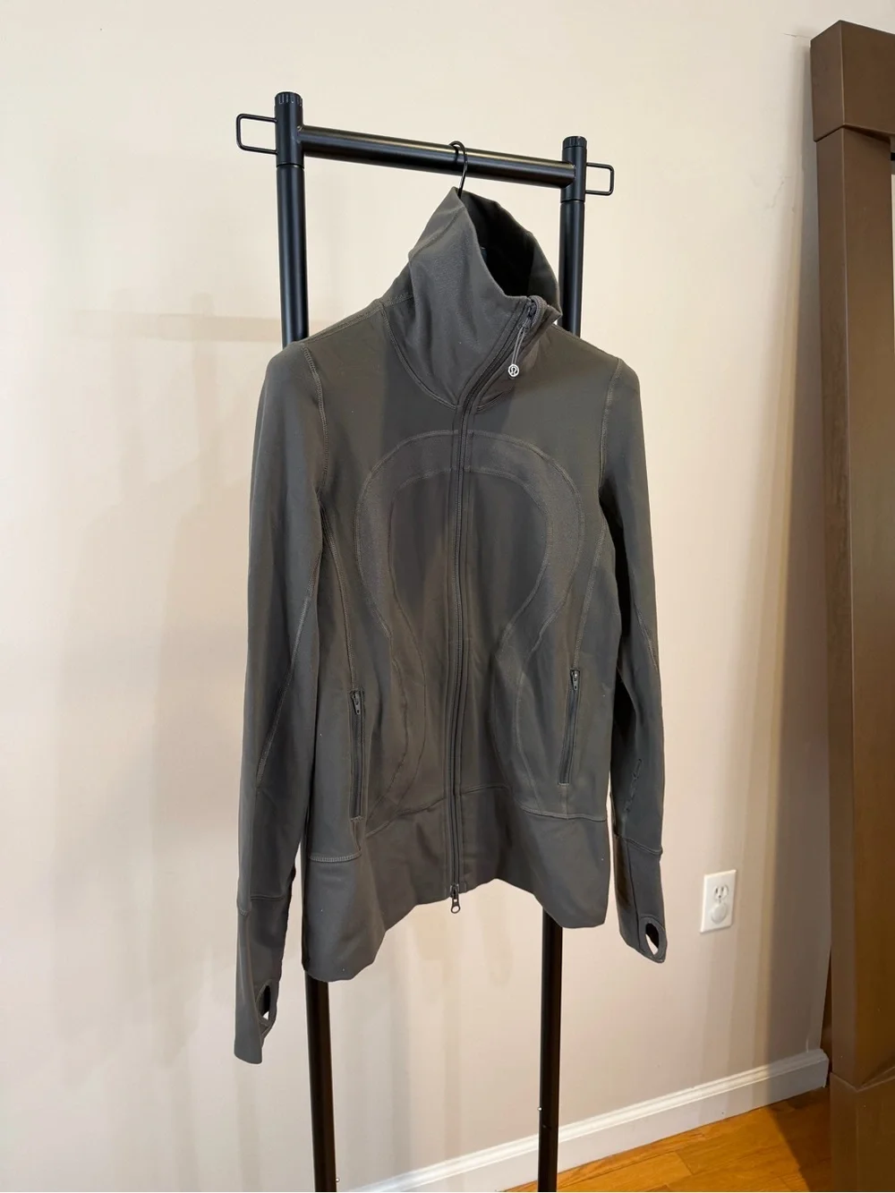 Lululemon In Stride Heather Gray Zip-Up Athletic Jacket